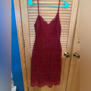 Astir Red Lace Dress